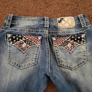 Miss Me Patriotic easy cropped jeans
